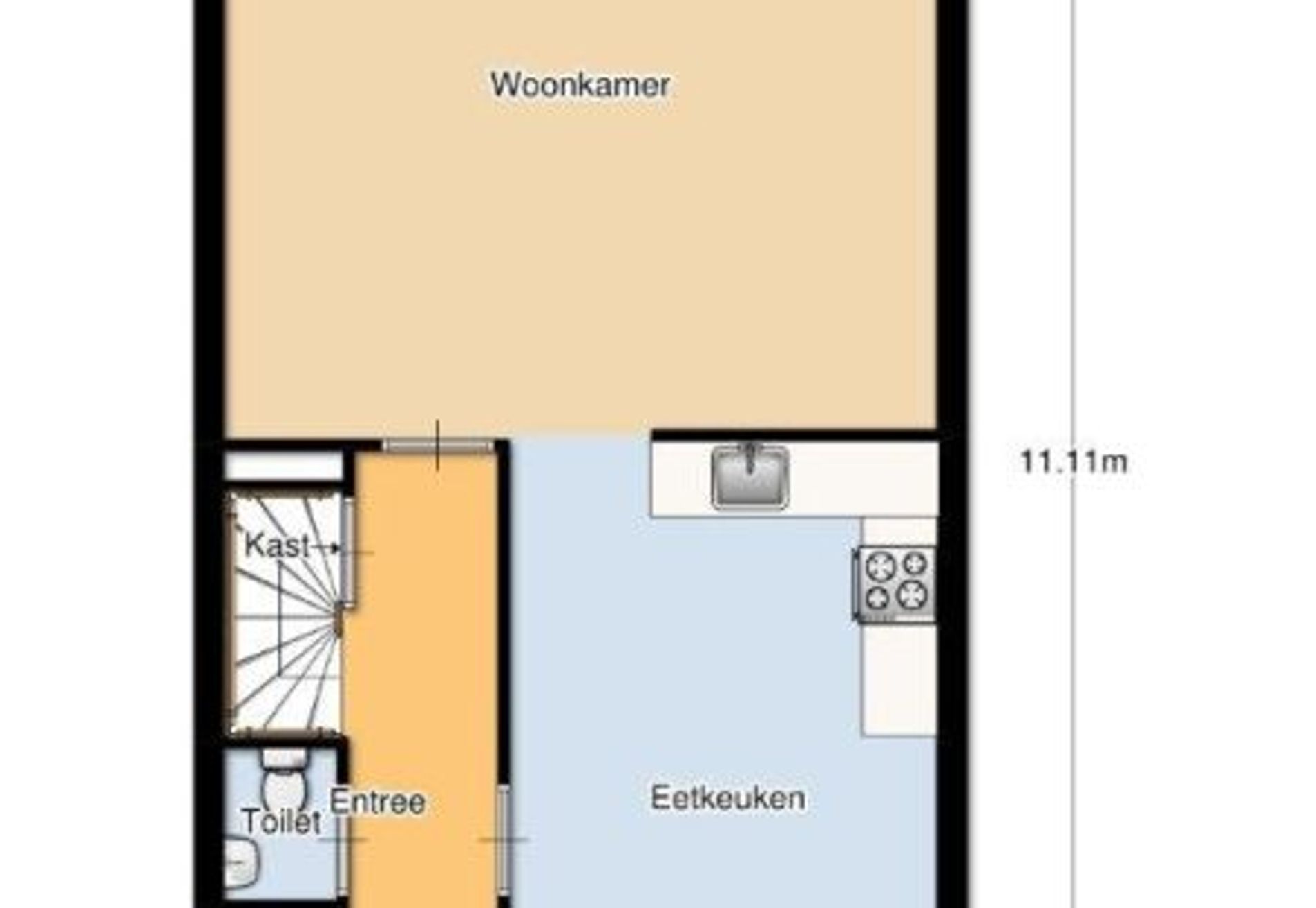 Rijtjeshuis in Almere, ter inwoning